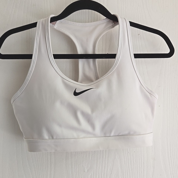 Nike | White Swoosh Meduim Support Sports Bra - Picture 4 of 7
